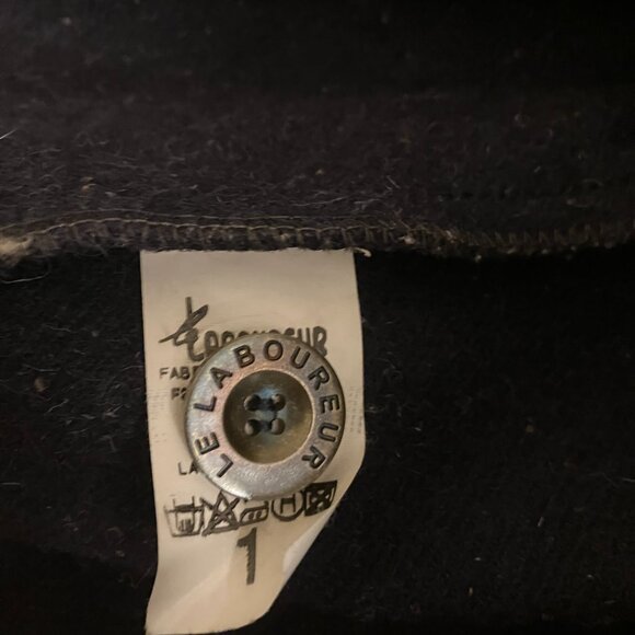 Le Laboureur Wool Field Coat in Navy - Picture 5 of 7